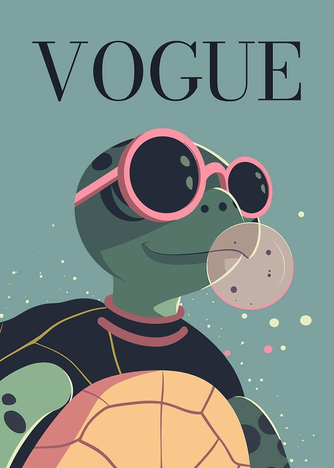 Vogue Turtle with Bubble Gum