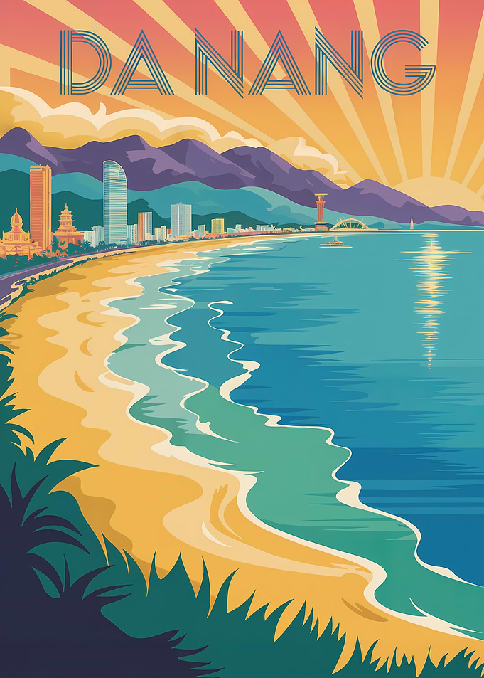 Danang Vietnam Travel Poster