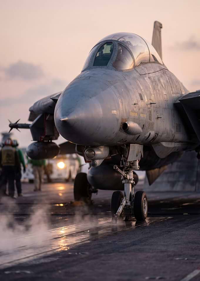 F-14 Tomcat on Aircraft Carrier Deck