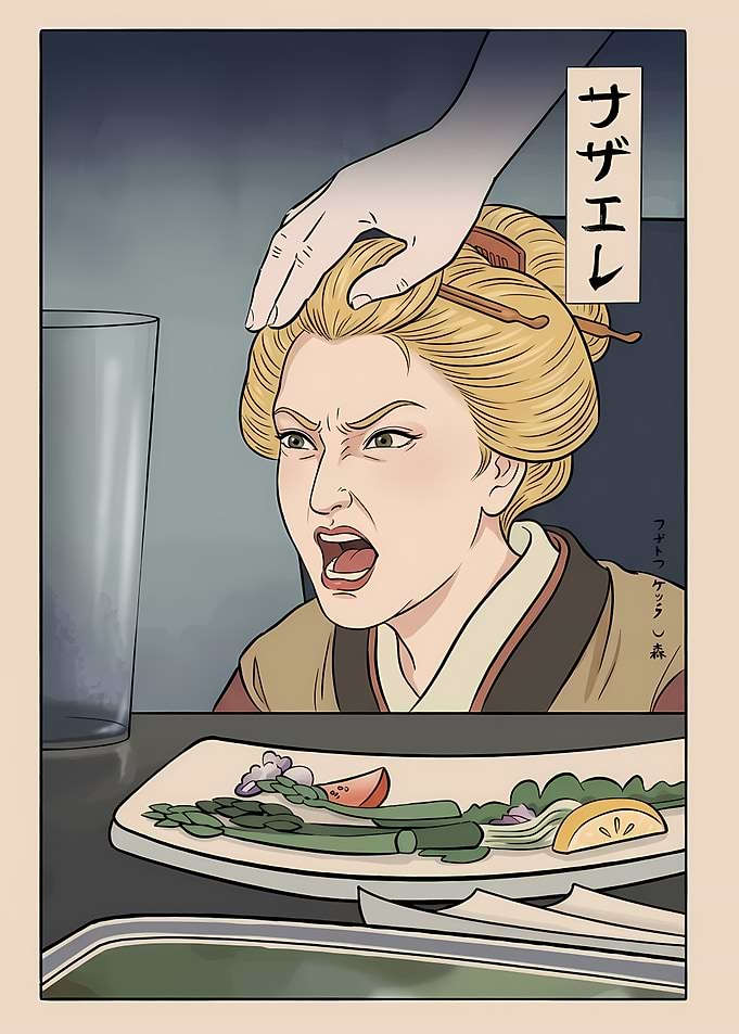 Angry woman with hand on head