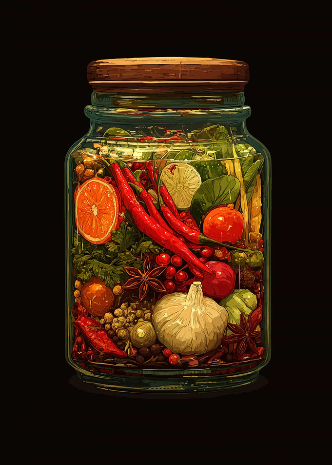 Pickled Spices in a Jar