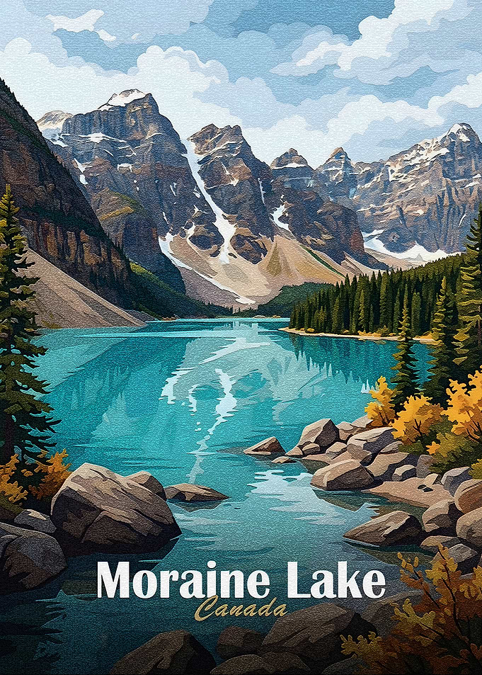 Moraine Lake Canada Landscape Art