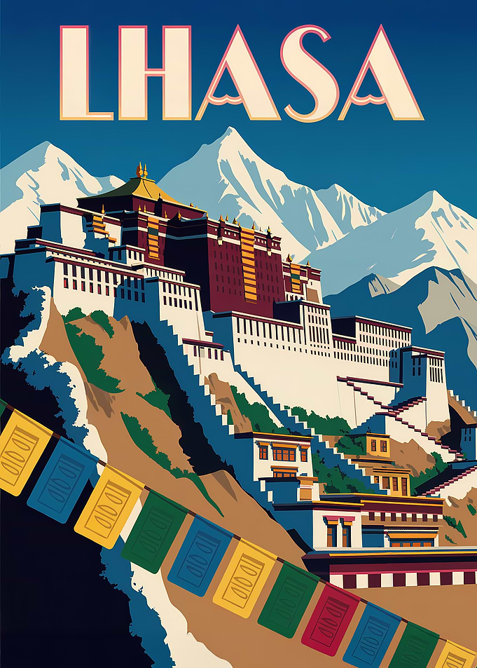 Lhasa Travel Poster Art