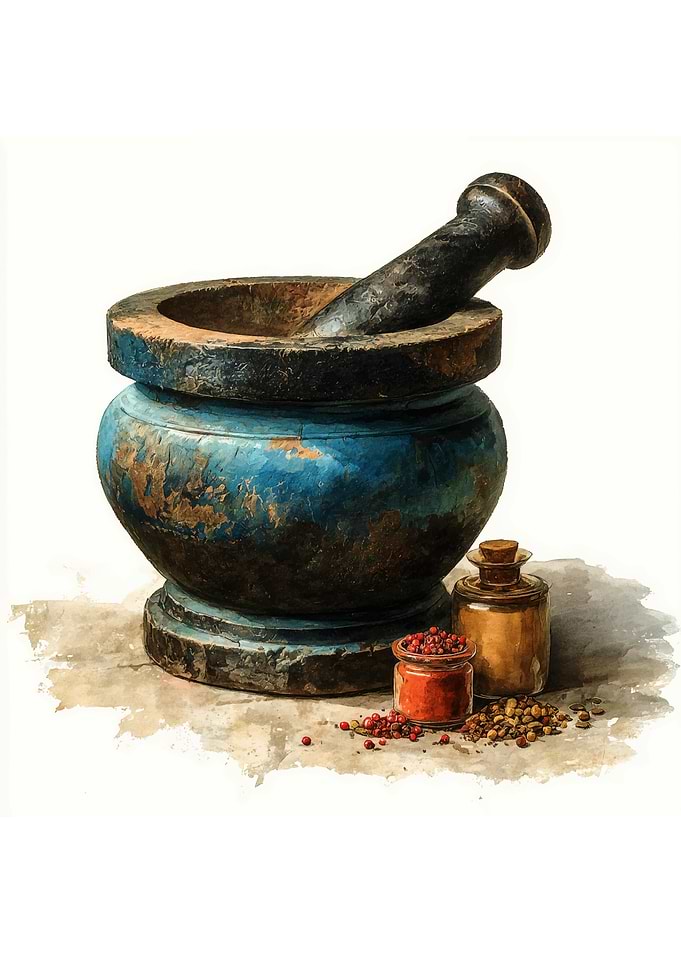 Mortar and Pestle Still Life