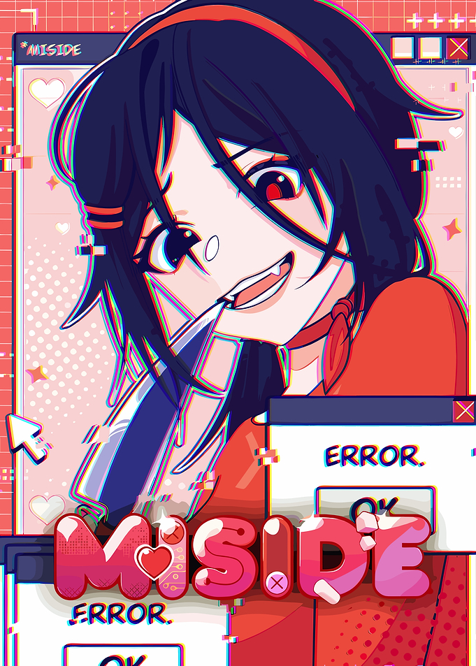Girl with Glitch Aesthetic