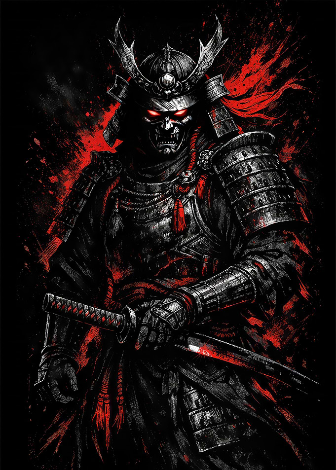 Samurai Warrior in Dark Armor