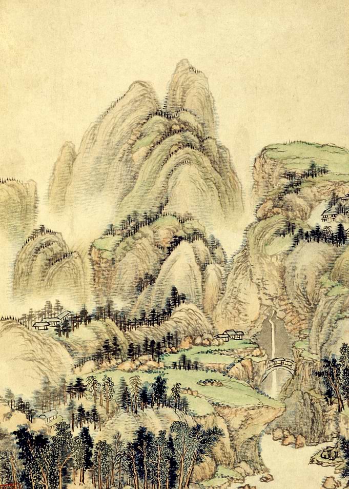 Chinese Mountains Landscape Painting Wang Hui