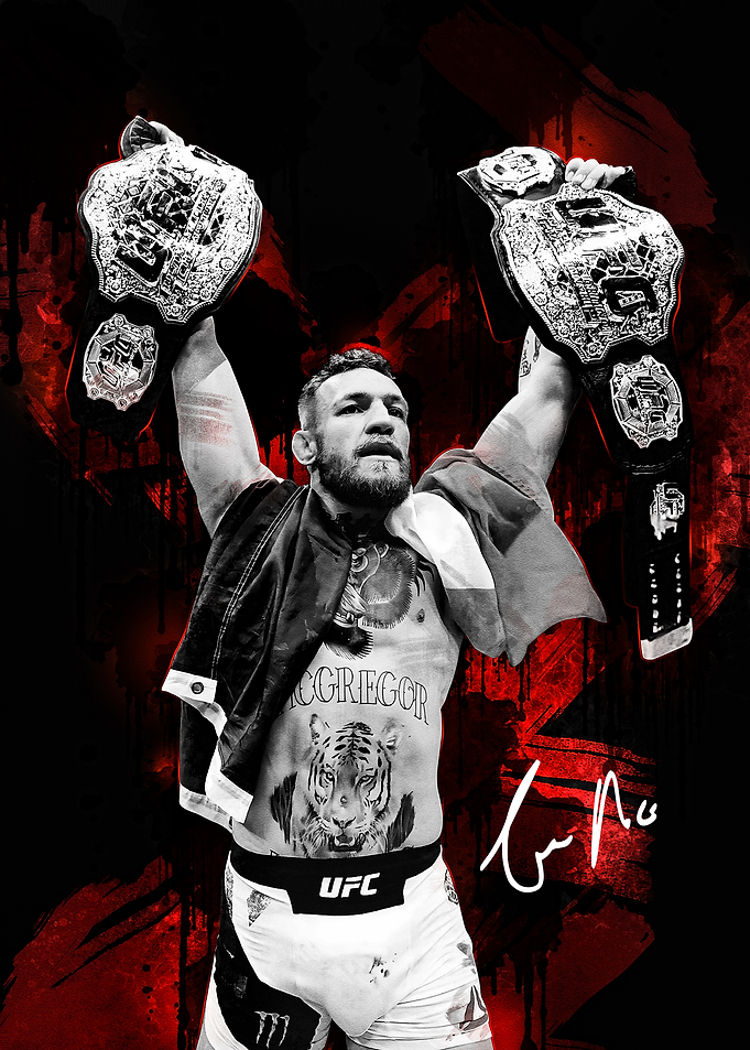 Conor McGregor Double Champion Celebration