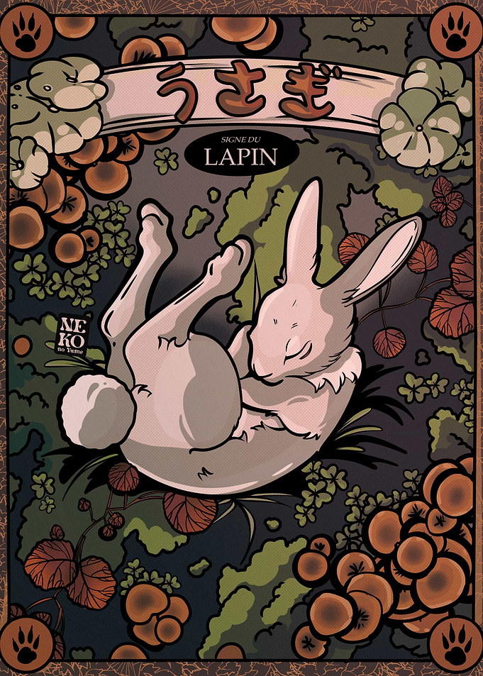 Rabbit Zodiac Sign Illustration
