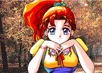 Anime Girl Portrait with Red Hair