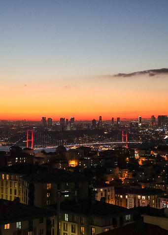 Istanbul cityscape at sunset