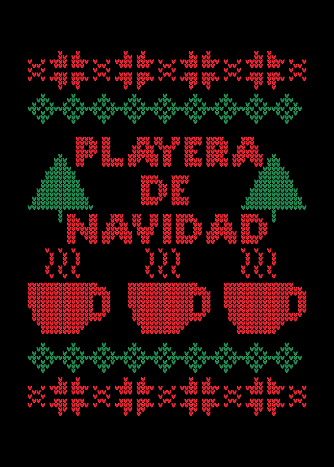Playera de Navidad Ugly Sweater Pattern