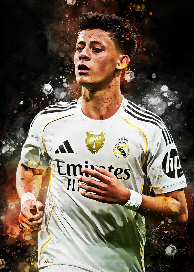 Arda Guler Player in Action - Digital Art
