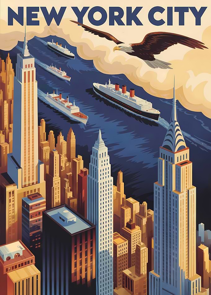 New York City Travel Poster