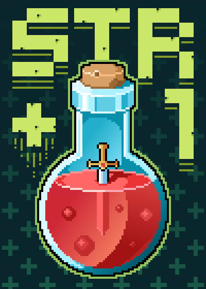 STR Plus One Pixel Art