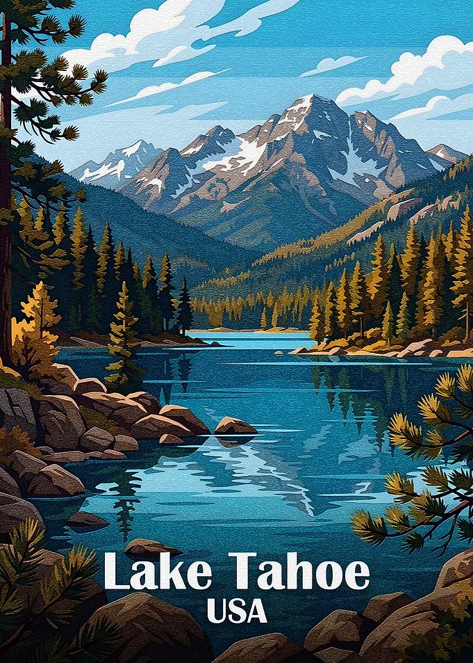 Lake Tahoe, USA Landscape Art