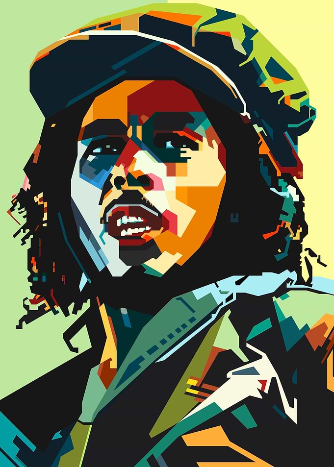 Bob Marley Pop Art Portrait