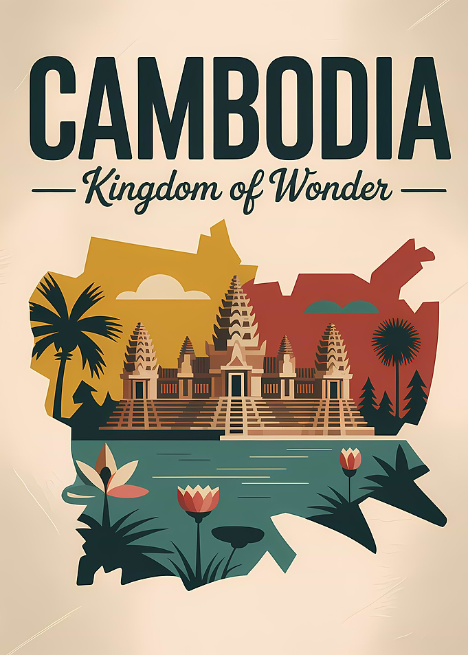 Cambodia: Kingdom of Wonder Travel Poster