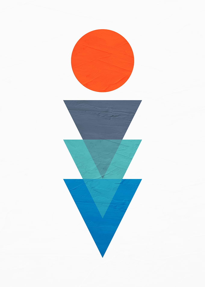 Geometric Shapes on White Background