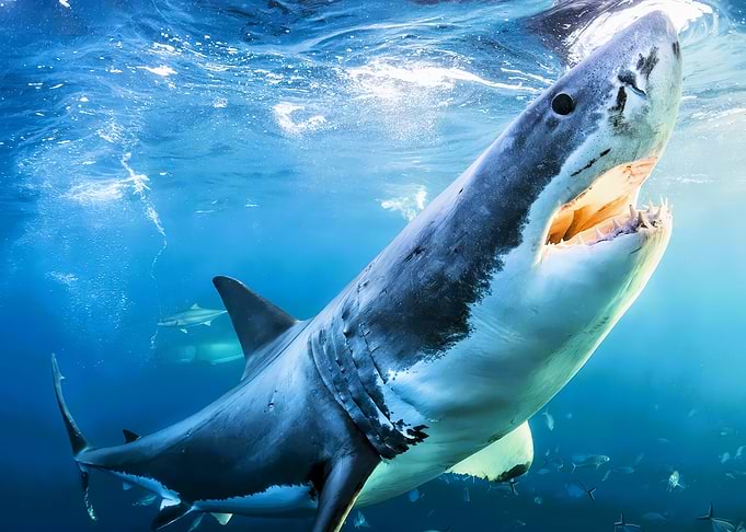 Great White Shark Underwater Portrait