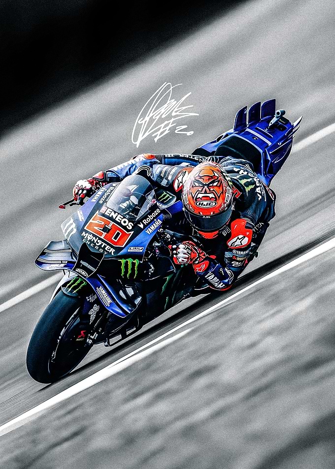 Fabio Quartararo Motorcycle Racing on Track