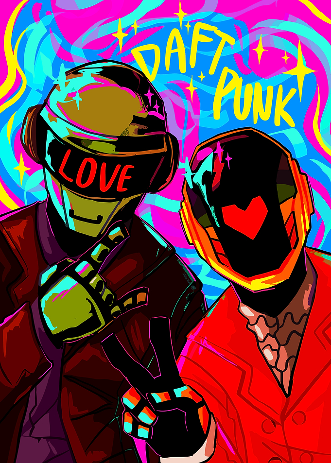 Daft Punk Fan Art with Love