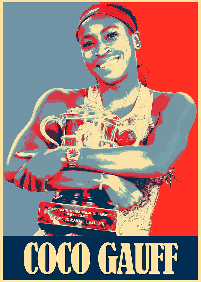 Coco Gauff Tennis Champion Poster