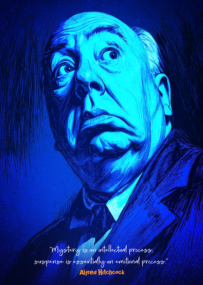 Alfred Hitchcock Art Poster