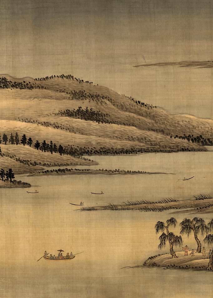 Chinese Lake Landscape Painting Wang Hui