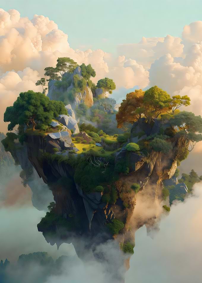 Floating Island in the Clouds