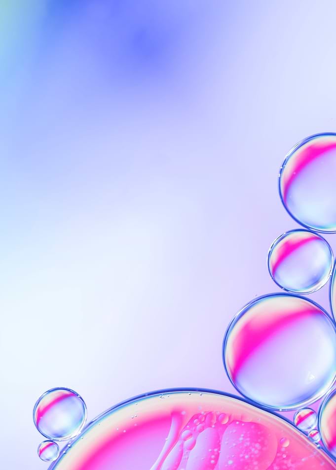 Abstract Bubbles with Pink and Blue Hues