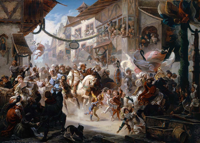 Historical Procession Painting