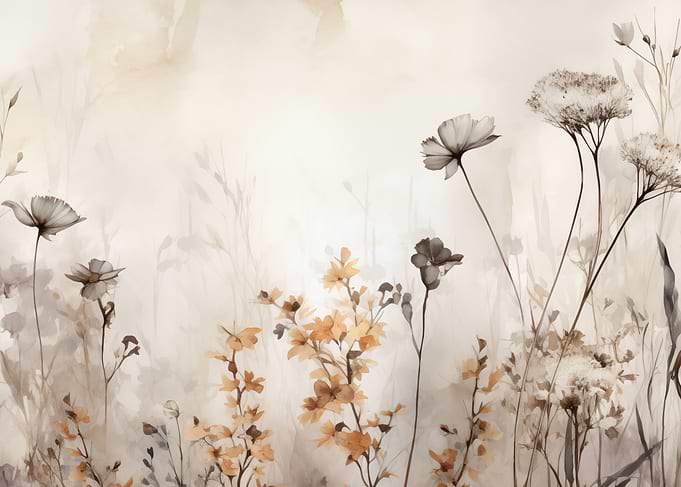 Watercolor Floral Field