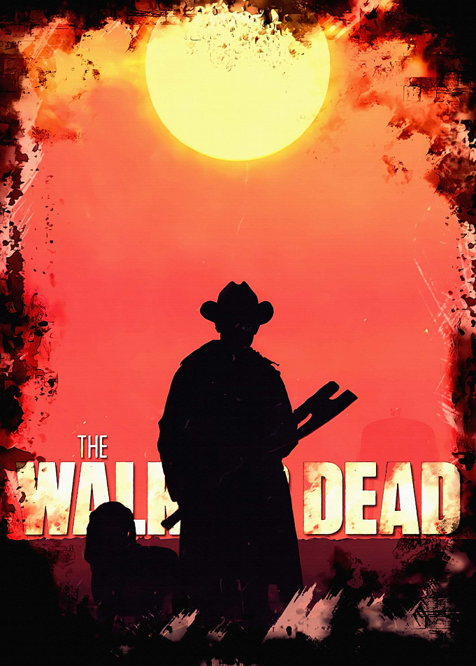 The Walking Dead Silhouette Poster