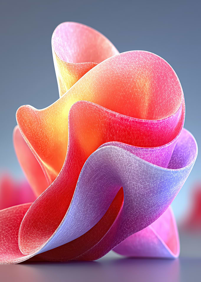 Abstract Colorful Ribbon Swirl