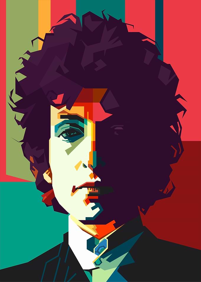 Bob Dylan Pop Art Portrait