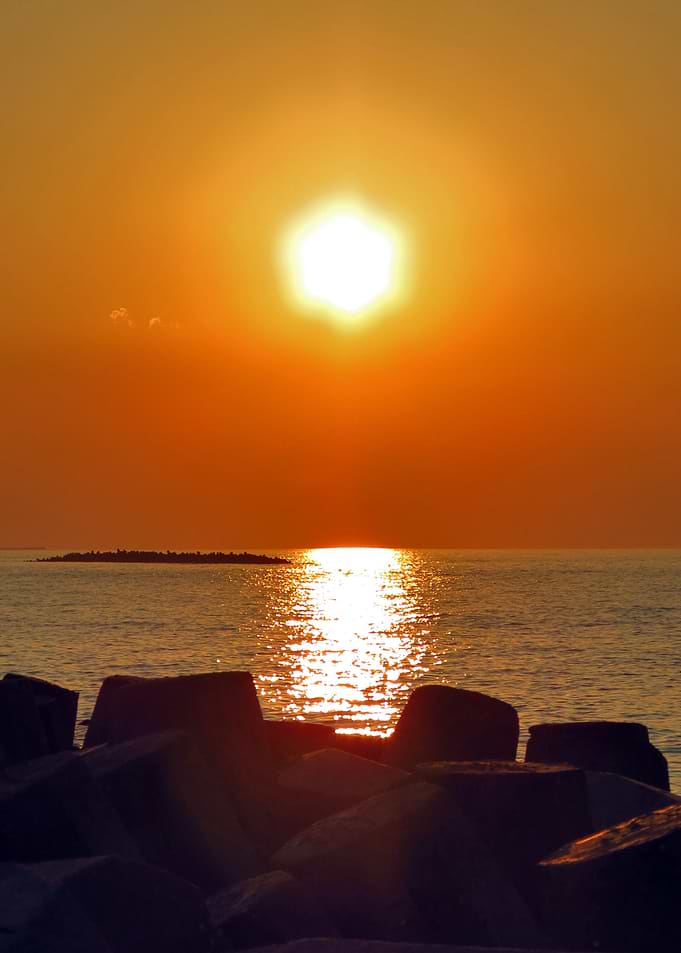 Golden Sunset Over the Ocean