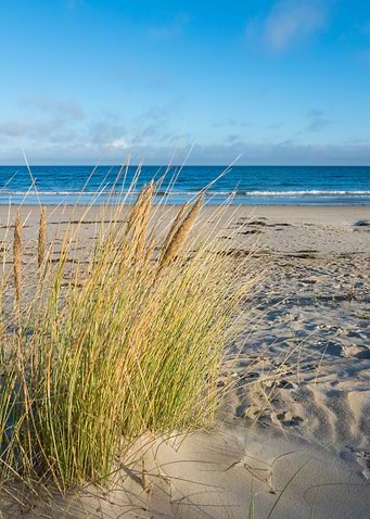sandy beach in Glowe on Ruegen Island