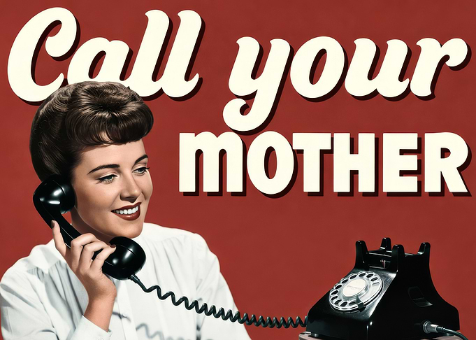 Call Your Mother Vintage Advertisement