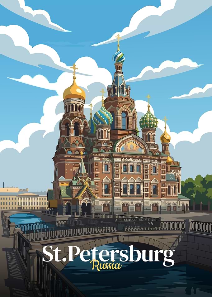 St. Petersburg, Russia Illustration
