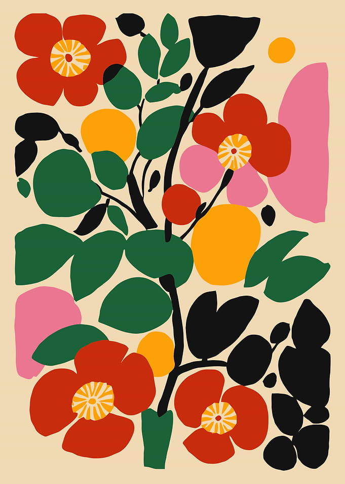 Abstract Floral Still Life