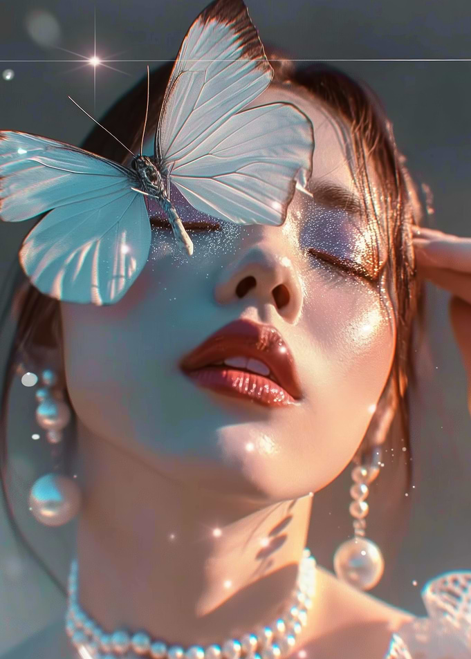 Dark fantasy girl - Cerulean Enchantment -