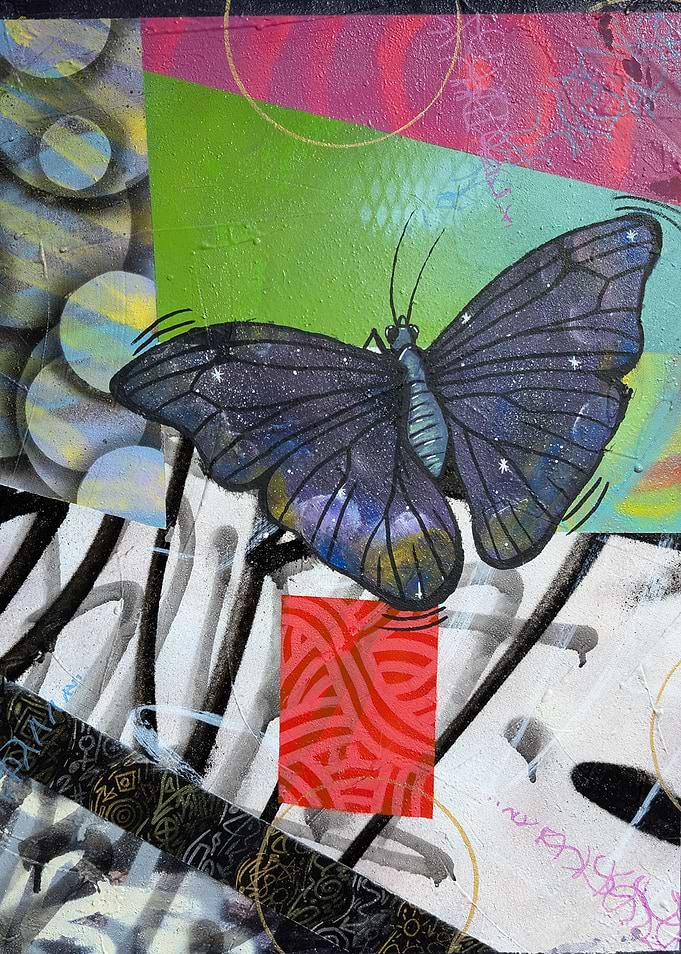 Abstract Butterfly Painting