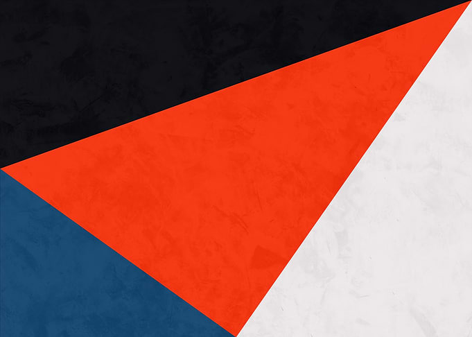 Abstract Geometric Color Block Design