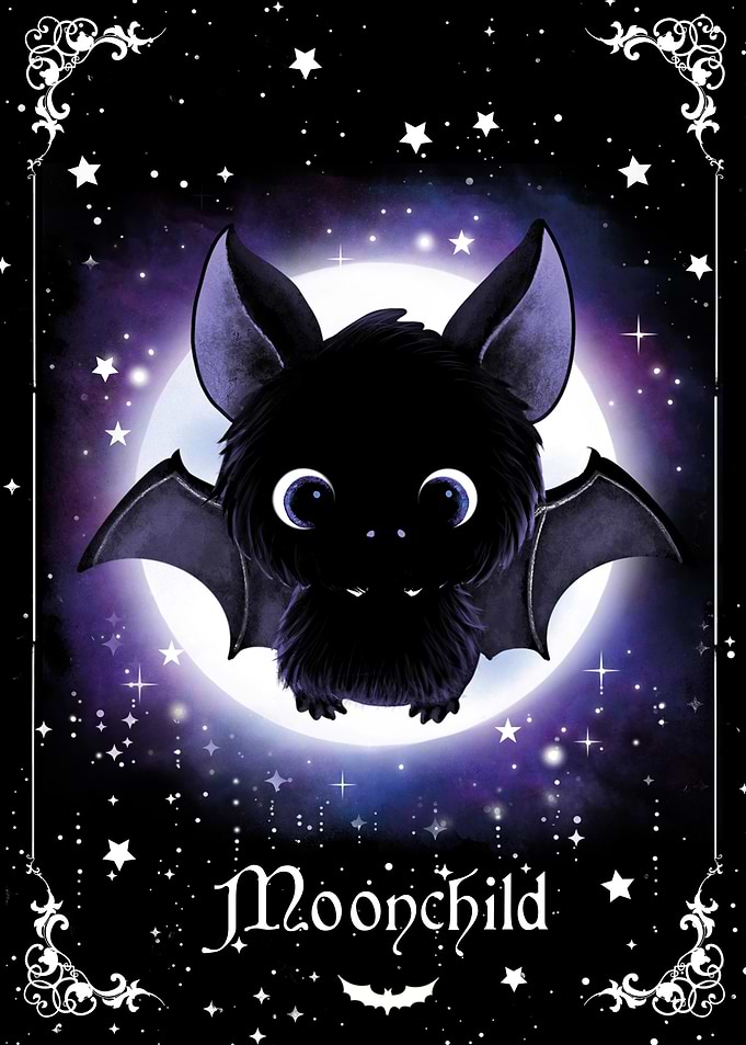 Moonchild Cute Kawaii Bat Lucius Illustration