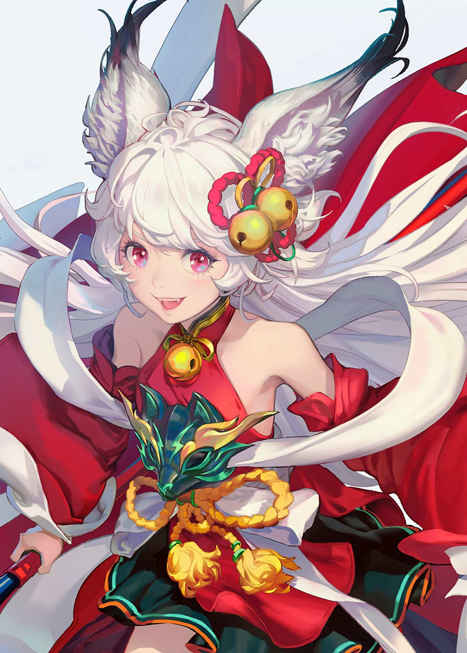 Girl with Fox Ears and Mask