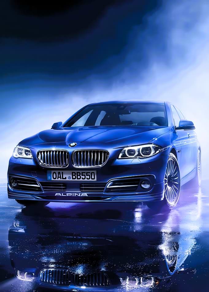 Blue Alpina BMW Car