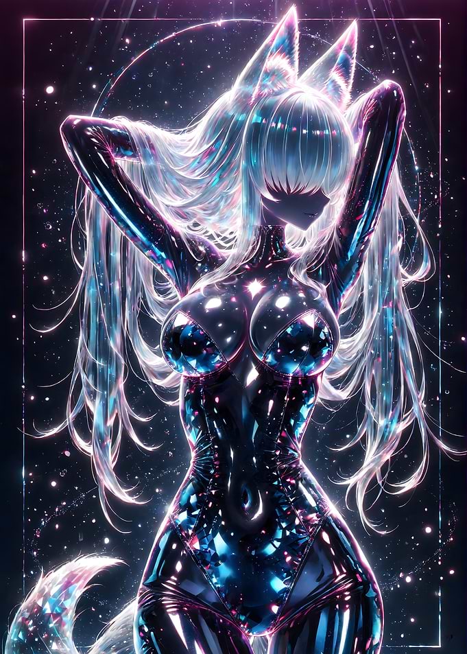 Anime Fox Girl in Space