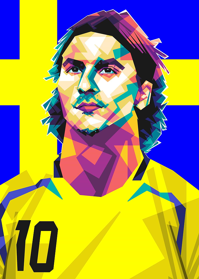 Zlatan Ibrahimović Pop Art Portrait