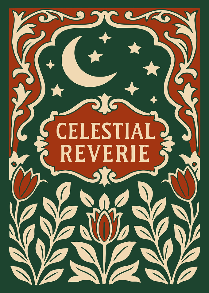 Celestial Reverie Art Nouveau Illustration